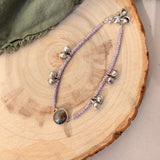 Dopamine BellDrop Anklet in Ocean Jasper - Golden Road Crafted