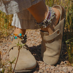 Dopamine BellDrop Anklet in Ocean Jasper - Golden Road Crafted