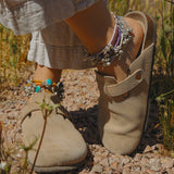 Dopamine BellDrop Anklet in Ocean Jasper - Golden Road Crafted