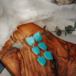 Drip Earrings in Tyrone Turquoise - Golden Road Crafted
