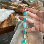 Drip Necklace in Tyrone Turquoise - Golden Road Crafted