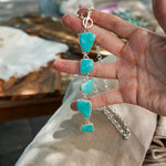 Drip Necklace in Tyrone Turquoise - Golden Road Crafted