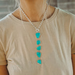 Drip Necklace in Tyrone Turquoise - Golden Road Crafted