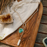 Dusk to Dawn Charm Necklaces in Royston Turquoise - Golden Road Crafted