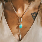 Dusk to Dawn Charm Necklaces in Royston Turquoise - Golden Road Crafted