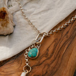 Dusk to Dawn Charm Necklaces in Royston Turquoise - Golden Road Crafted