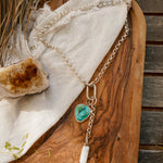 Dusk to Dawn Charm Necklaces in Royston Turquoise - Golden Road Crafted