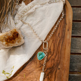 Dusk to Dawn Charm Necklaces in Royston Turquoise - Golden Road Crafted