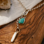 Dusk to Dawn Charm Necklaces in Royston Turquoise - Golden Road Crafted