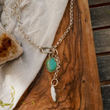 Dusk to Dawn Charm Necklaces in Royston Turquoise - Golden Road Crafted