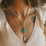 Dusk to Dawn Charm Necklaces in Royston Turquoise - Golden Road Crafted