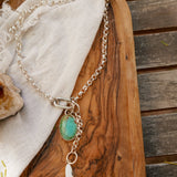 Dusk to Dawn Charm Necklaces in Royston Turquoise - Golden Road Crafted