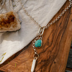 Dusk to Dawn Charm Necklaces in Royston Turquoise - Golden Road Crafted