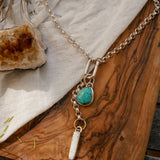 Dusk to Dawn Charm Necklaces in Royston Turquoise - Golden Road Crafted