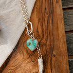 Dusk to Dawn Charm Necklaces in Royston Turquoise - Golden Road Crafted
