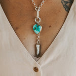 Dusk to Dawn Charm Necklaces in Royston Turquoise - Golden Road Crafted