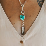 Dusk to Dawn Charm Necklaces in Royston Turquoise - Golden Road Crafted