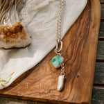 Dusk to Dawn Charm Necklaces in Royston Turquoise - Golden Road Crafted