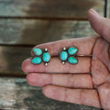 Ear Crawlers in Hubei Turquoise - Golden Road Crafted