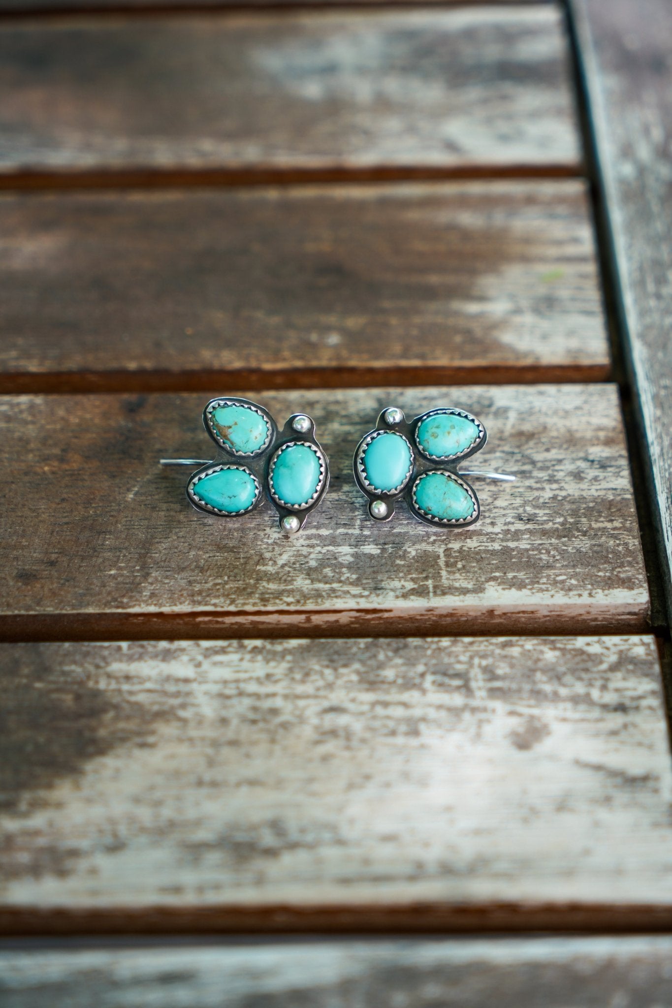 Ear Crawlers in Hubei Turquoise - Golden Road Crafted