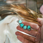 Ear Cuff in Campitos Turquoise - Golden Road Crafted