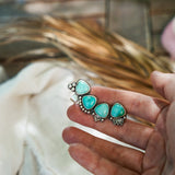 Ear Cuff in Campitos Turquoise - Golden Road Crafted