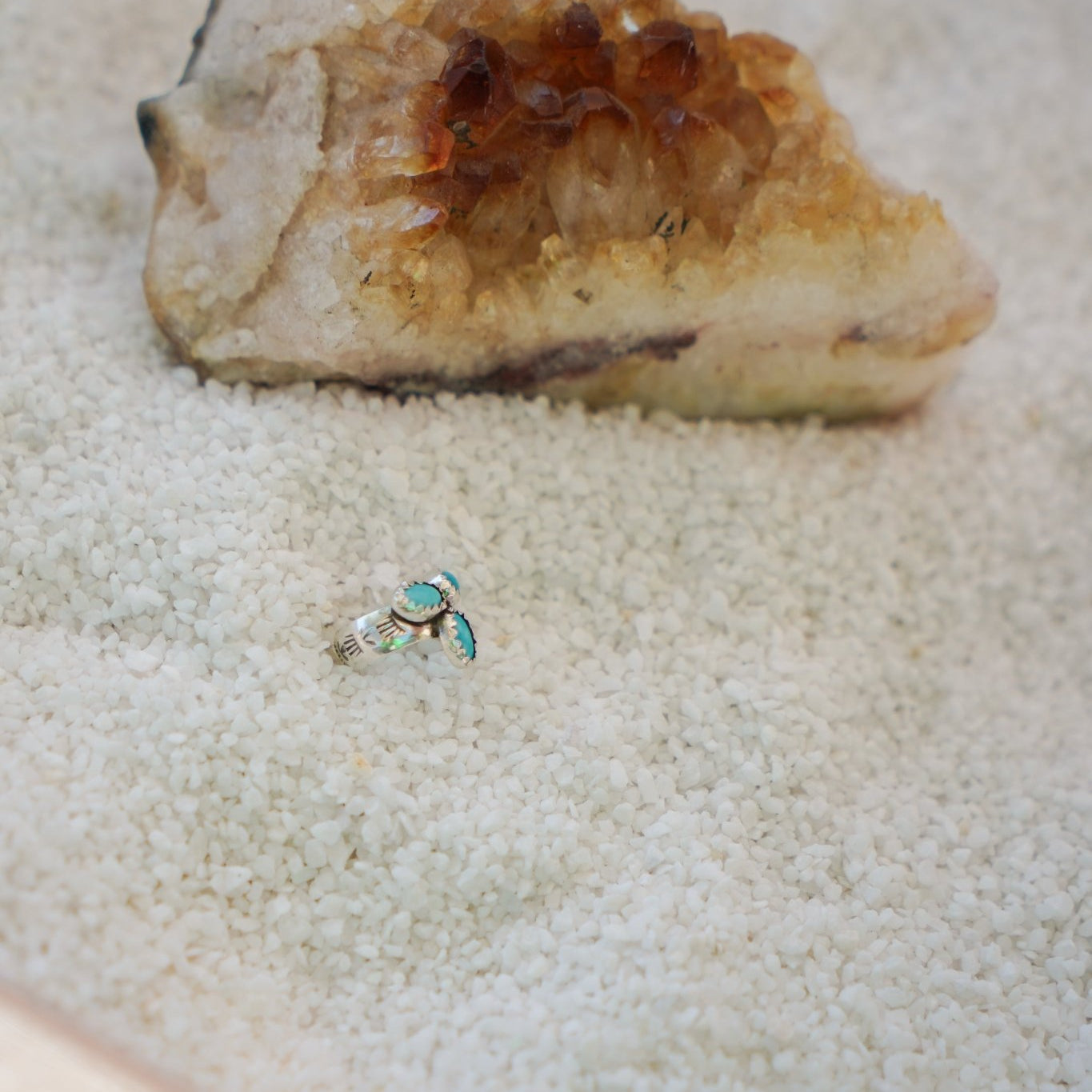 Ear Cuff in Hubei Turquoise - Golden Road Crafted