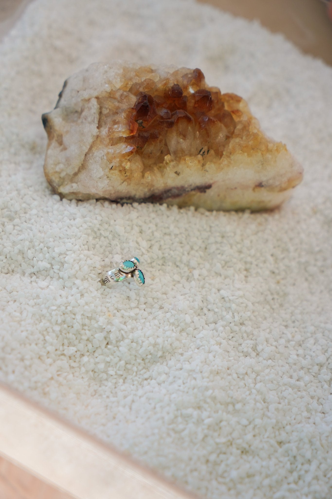 Ear Cuff in Hubei Turquoise - Golden Road Crafted