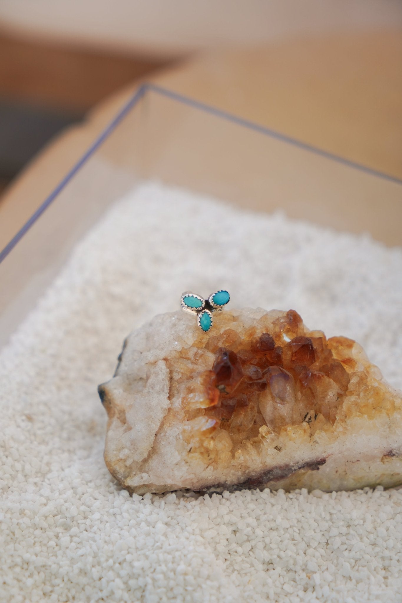 Ear Cuff in Hubei Turquoise - Golden Road Crafted