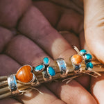 Ear Cuff in Hubei Turquoise - Golden Road Crafted