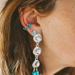 Ear Cuff in Hubei Turquoise - Golden Road Crafted