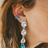 Ear Cuff in Hubei Turquoise - Golden Road Crafted