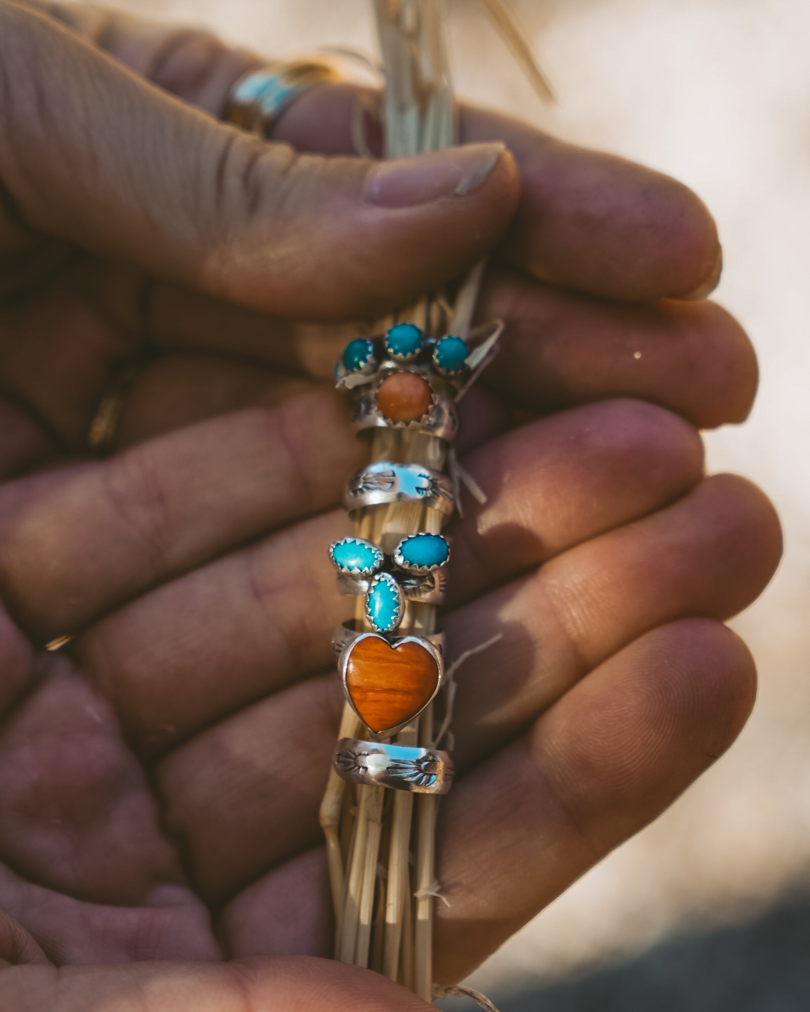 Ear Cuff in Hubei Turquoise - Golden Road Crafted