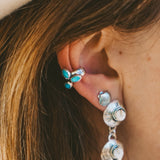 Ear Cuff in Hubei Turquoise - Golden Road Crafted