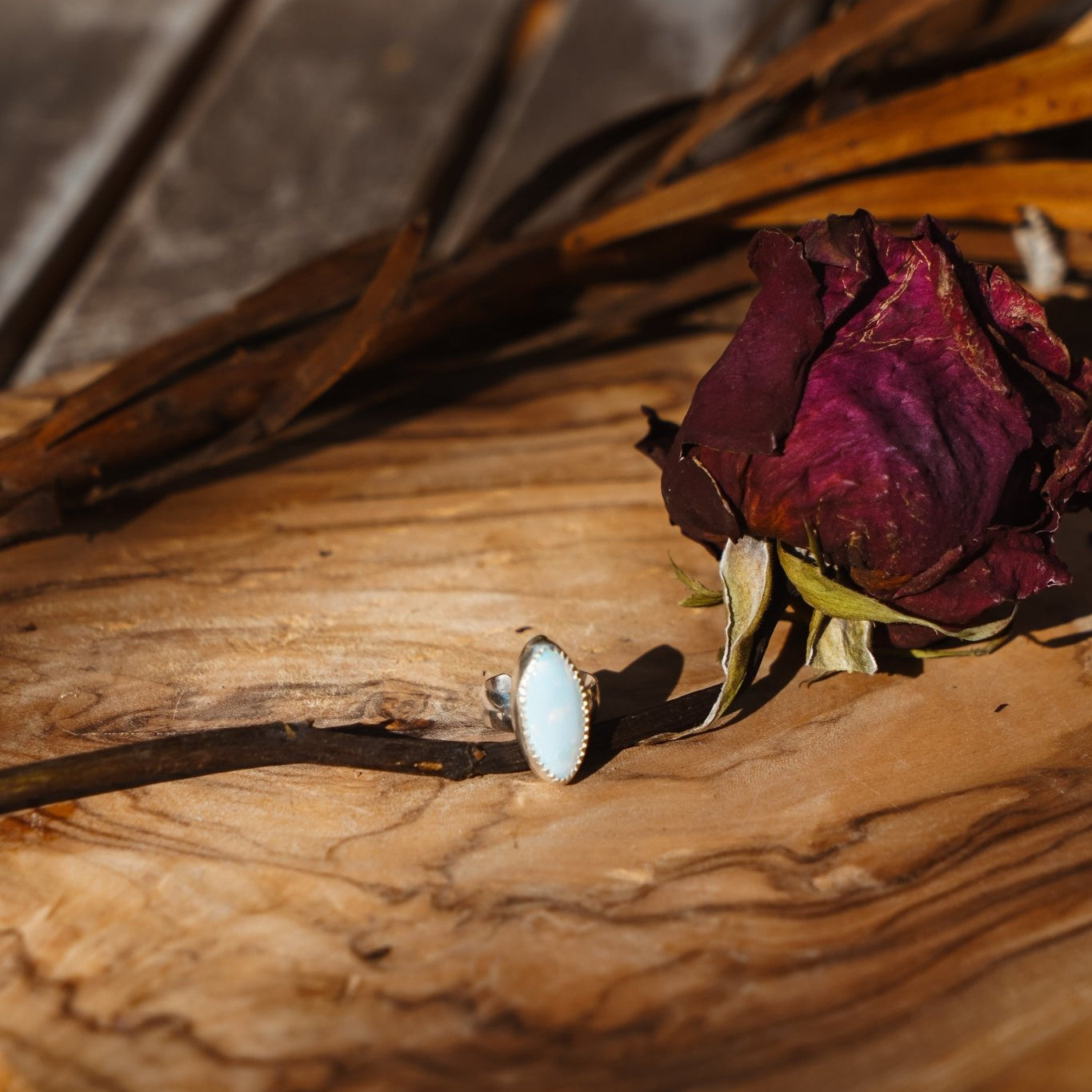 Ear Cuff in Moonstone - Golden Road Crafted