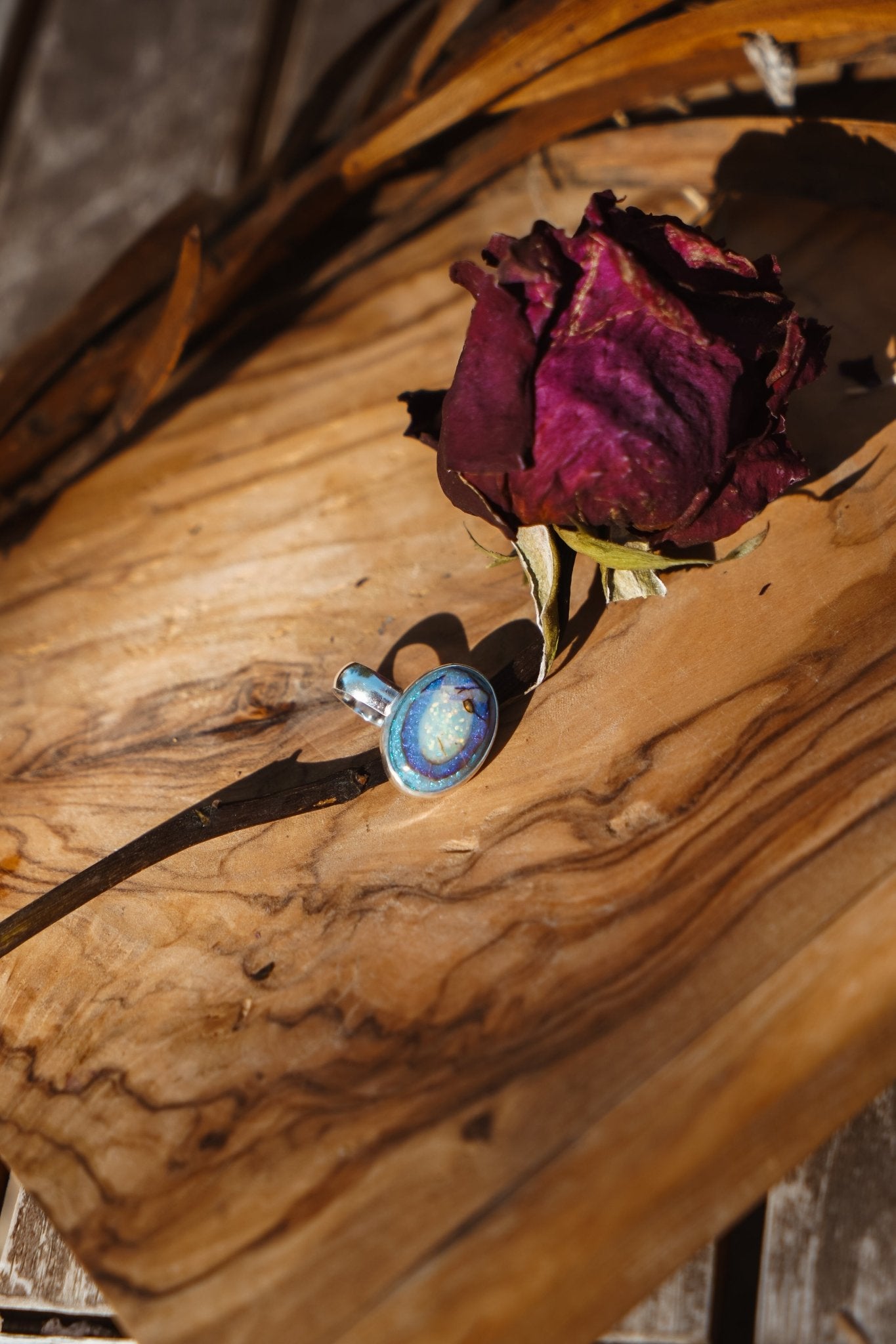 Ear Cuff in Sterling Opal - Golden Road Crafted