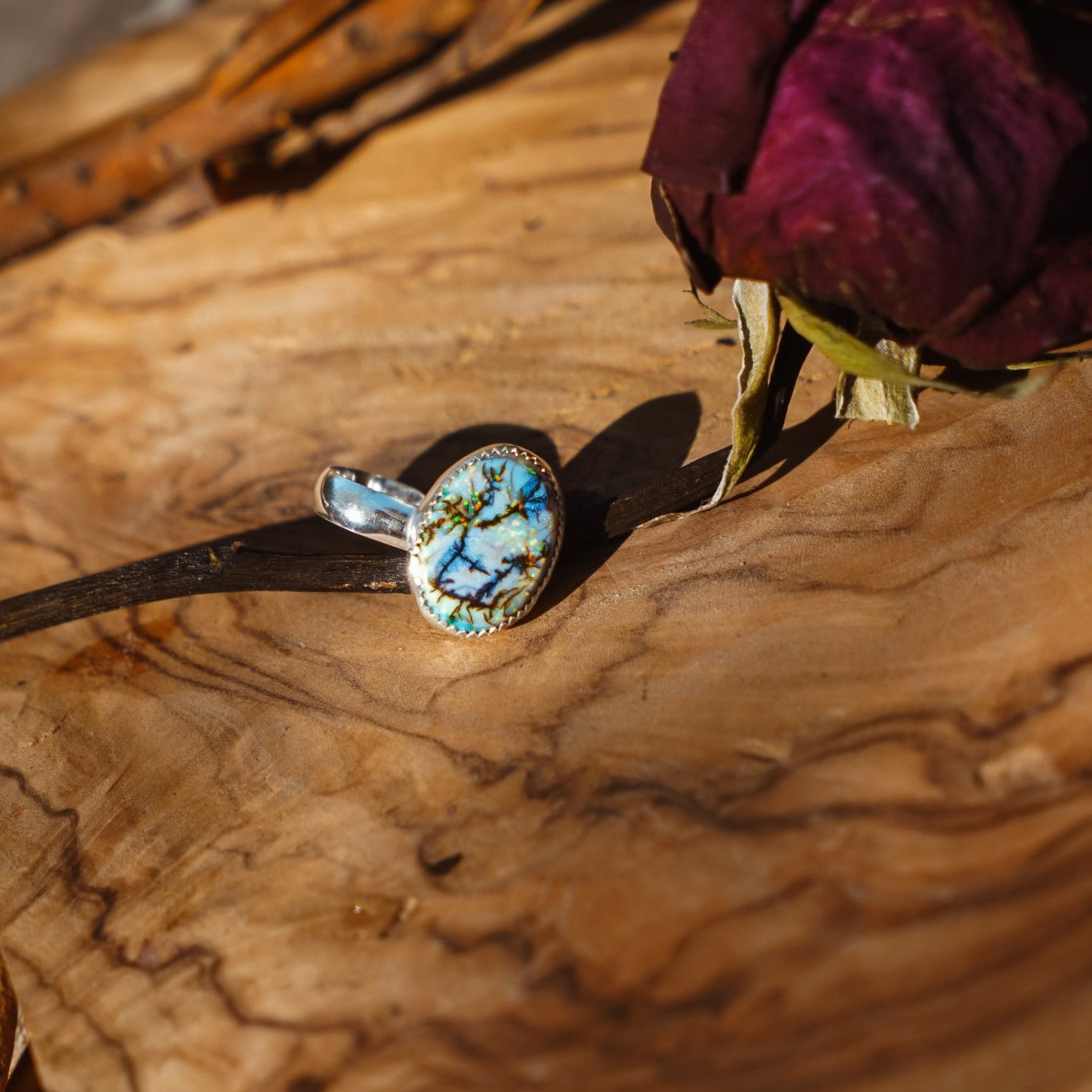 Ear Cuff in Sterling Opal - Golden Road Crafted