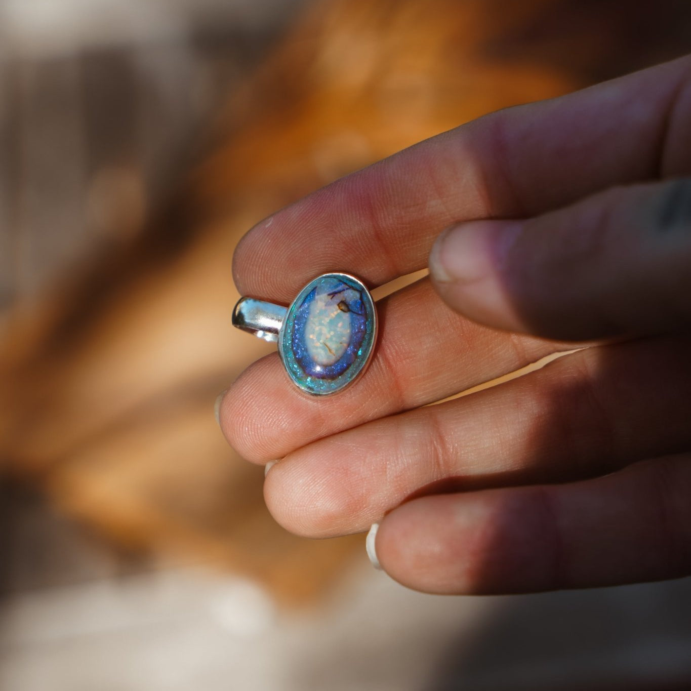 Ear Cuff in Sterling Opal - Golden Road Crafted