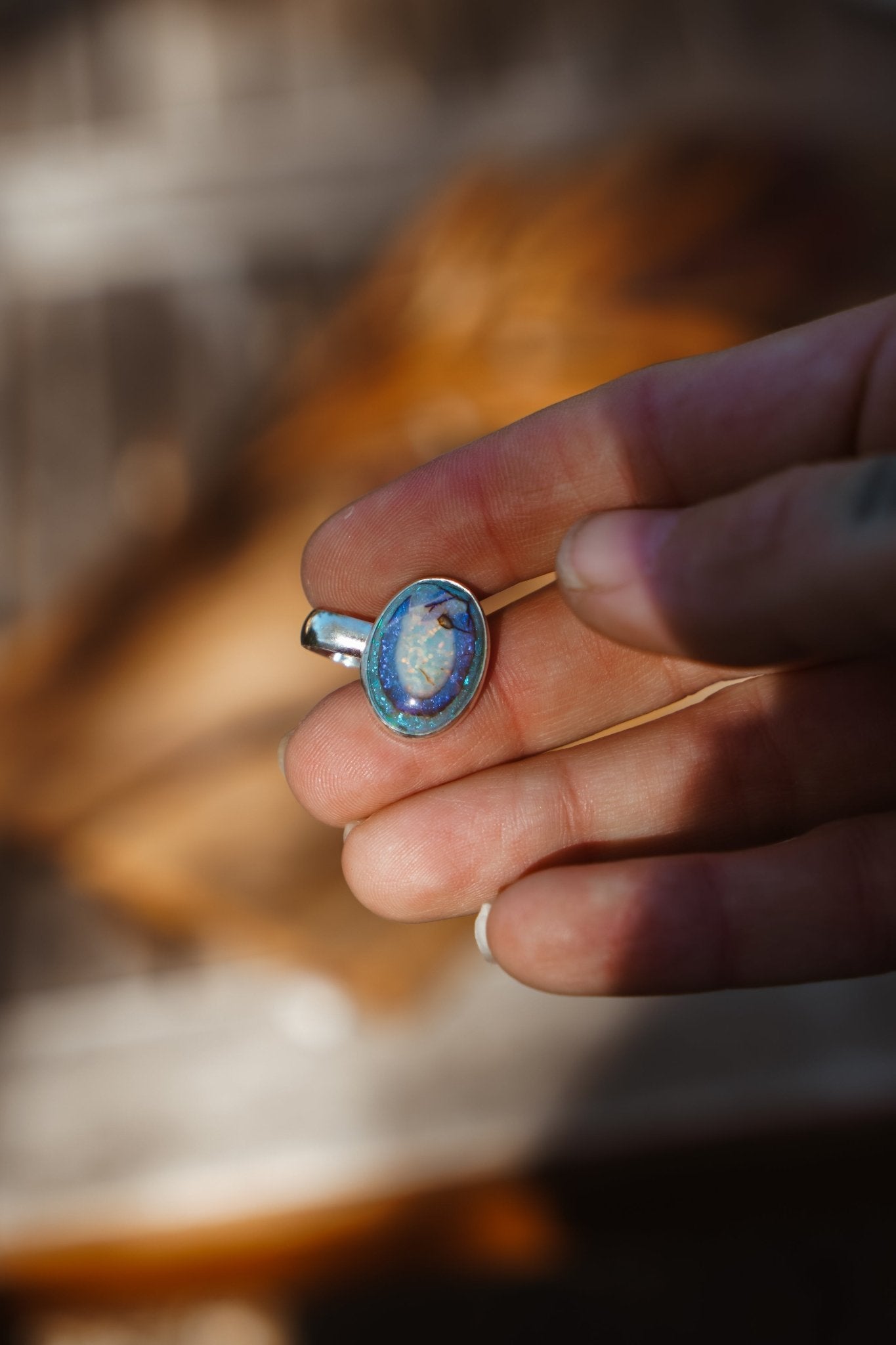 Ear Cuff in Sterling Opal - Golden Road Crafted
