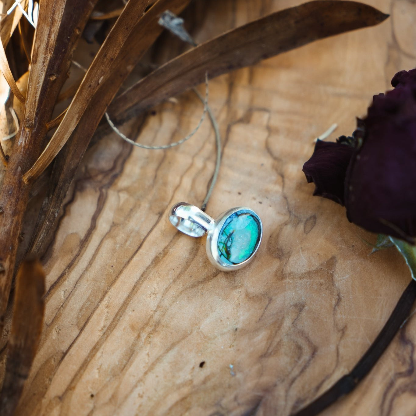 Ear Cuff in Sterling Opal - Golden Road Crafted