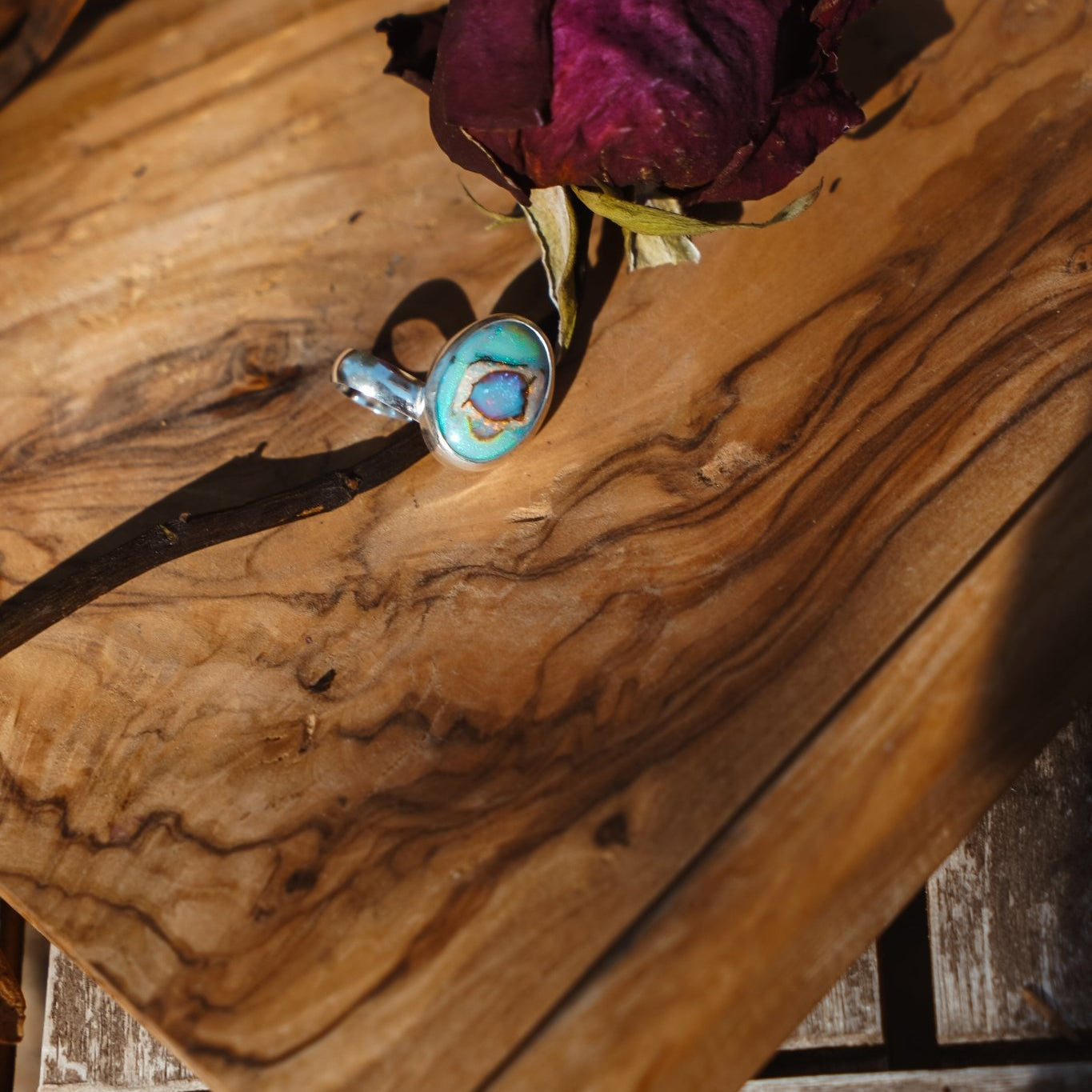 Ear Cuff in Sterling Opal - Golden Road Crafted