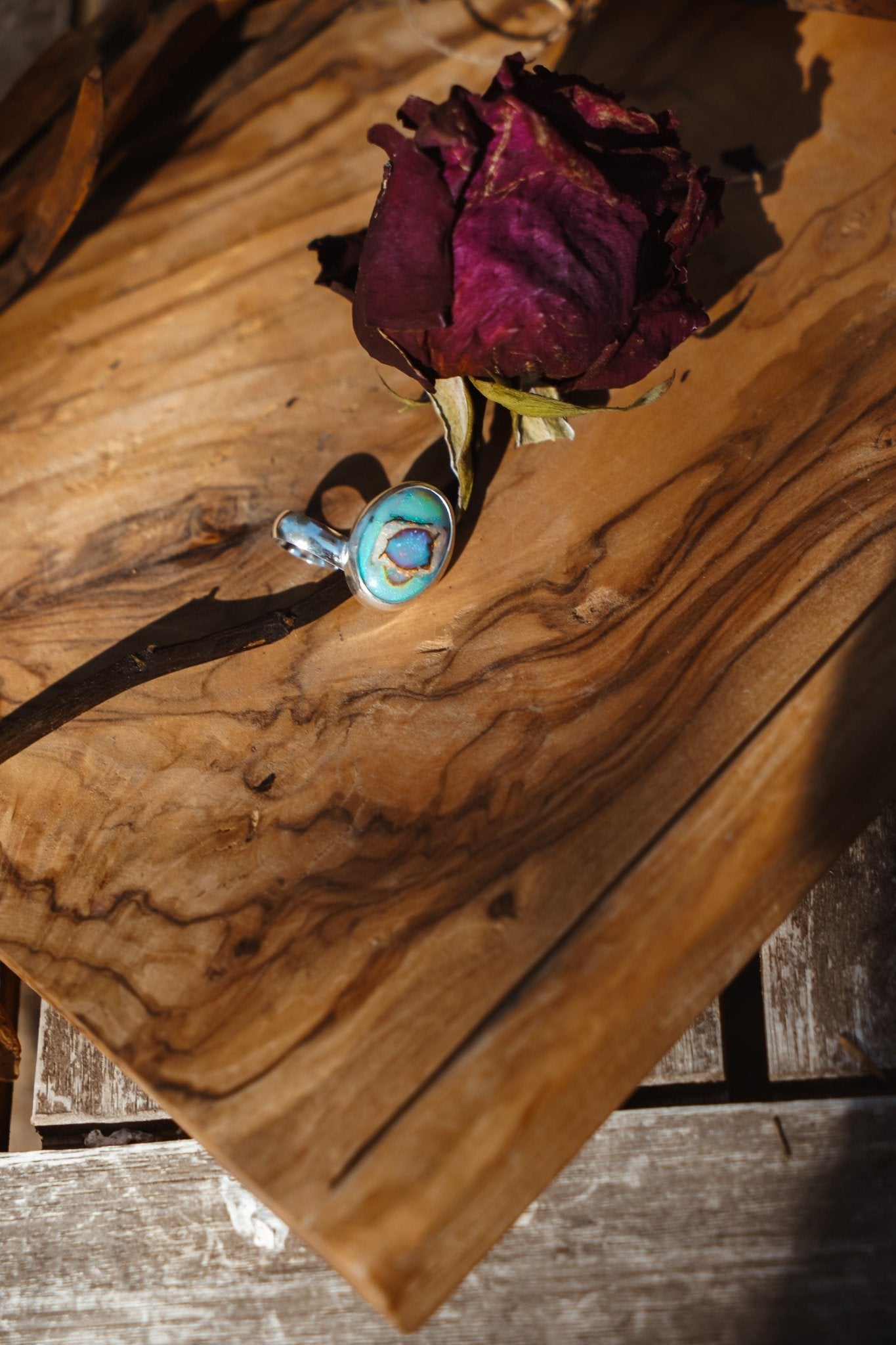 Ear Cuff in Sterling Opal - Golden Road Crafted