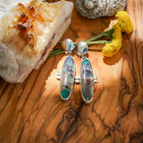 Earrings in Confetti Chrysocolla - Golden Road Crafted