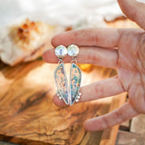 Earrings in Confetti Chrysocolla - Golden Road Crafted