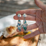 Earrings in Confetti Chrysocolla - Golden Road Crafted