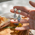 Earrings in Confetti Chrysocolla - Golden Road Crafted