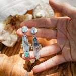 Earrings in Confetti Chrysocolla - Golden Road Crafted