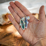 Earrings in Confetti Chrysocolla - Golden Road Crafted