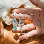 Earrings in Confetti Chrysocolla - Golden Road Crafted