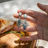 Earrings in Confetti Chrysocolla - Golden Road Crafted